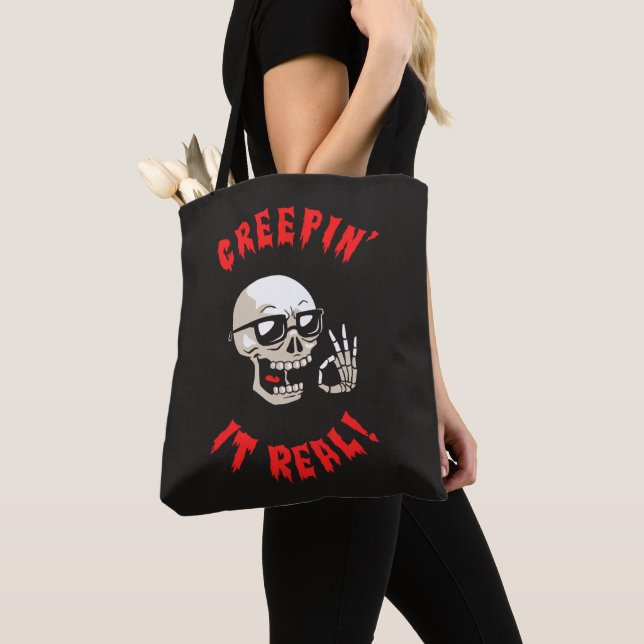 Tote Bag Creepin'It Real (De près)