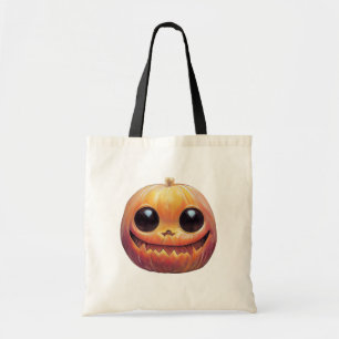 Tote Bag Creepy Cute Halloween Pumpkin Face