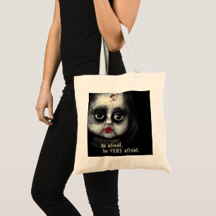 Tote Bag Creepy Doll Haunted Halloween Horror