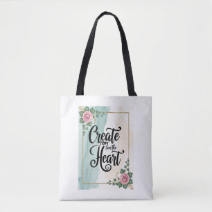 Tote Bag Créer avec le cœur