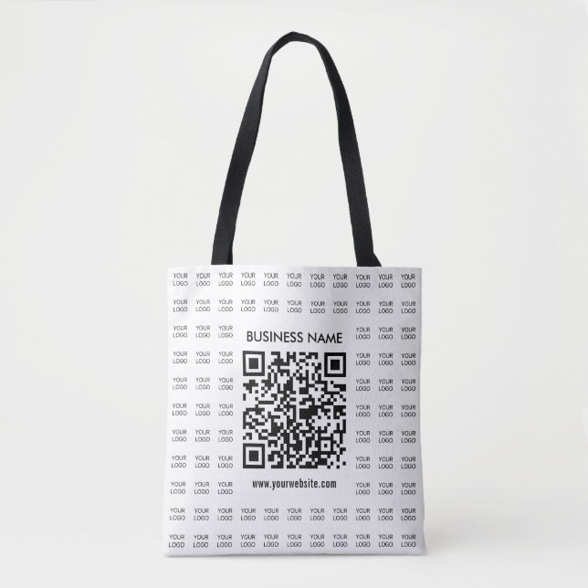 Tote Bag Créer instantanément du code QR scannable et du Mo (Devant)