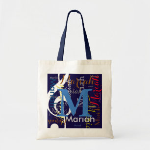 Tote Bag créer un monogramme de musique avec des noms de co