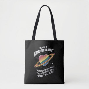 Tote Bag Créer Une Planète Kinder Pour Les Jeunes LGBTQ