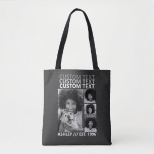 Tote Bag Créer Votre Propre Collage Photo Vintage Personnal