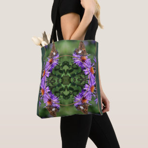 Tote Bag Créez votre propre cadre de fleurs de papillon pho