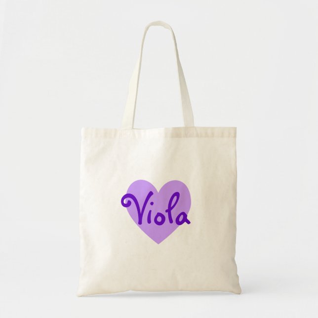 Tote Bag Créez votre propre coeur de violet clair personnal (Devant)