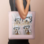 Tote Bag Créez votre propre collection de photos 4 - Nom du<br><div class="desc">Utilisez jusqu'à quatre photos de téléphone carré ou selfie pour créer un cadeau unique et personnel. Ou vous pouvez garder le chiot hipster et faire un gardien branché. Si vous avez besoin d'ajuster les images,  cliquez sur l'outil personnaliser pour apporter des modifications.</div>