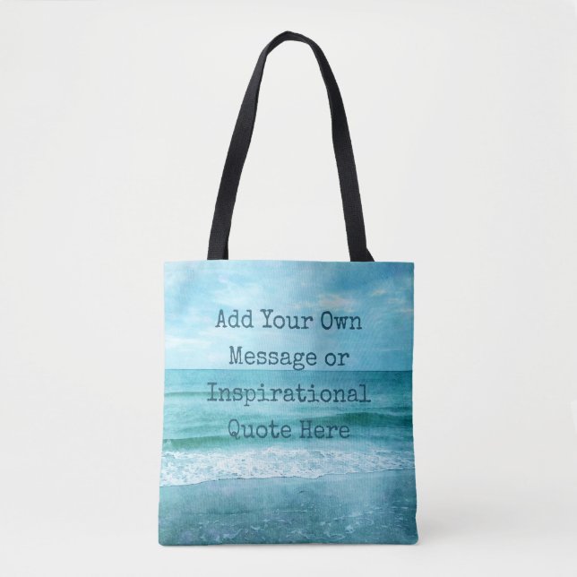 Tote Bag Créez votre propre devis inspirant motivationnel (Devant)
