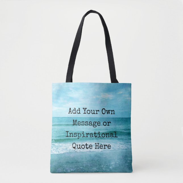 Tote Bag Créez votre propre devis inspirant motivationnel (Devant)