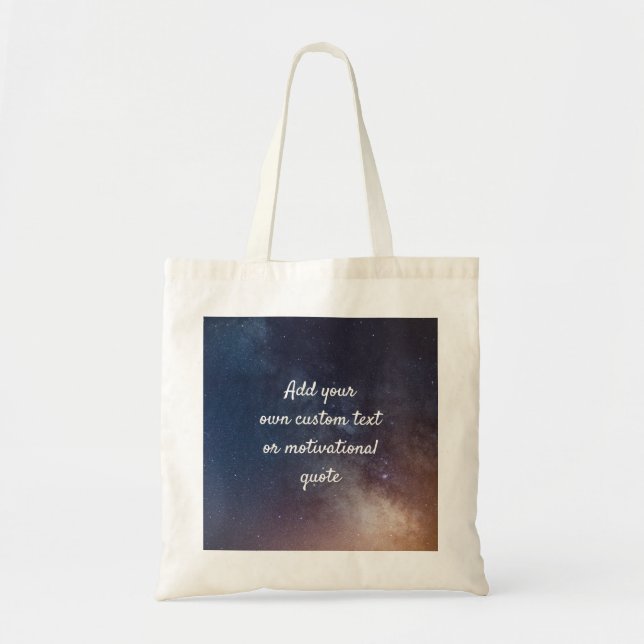 Tote Bag Créez votre propre devis personnalisé - Ciel noctu (Devant)