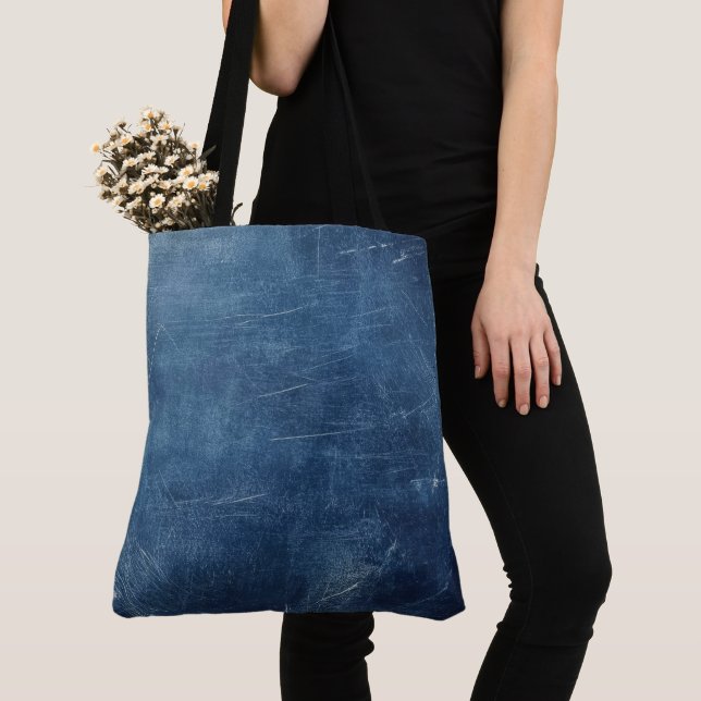 Tote Bag Créez votre propre façade bleue Denim personnalisé (De près)