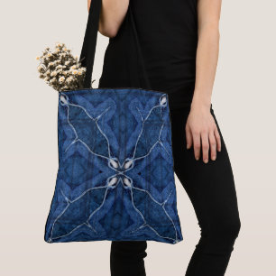 Tote Bag Créez Votre Propre Impression de Denim Bleu Profon