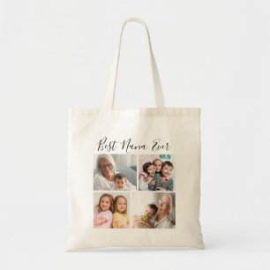 Tote Bag Créez votre propre Meilleure Mémé 4 Photos Collage