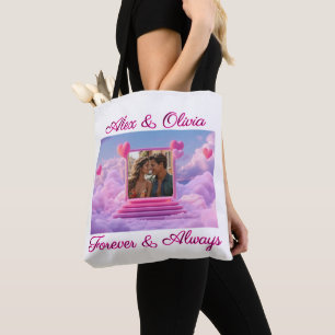 Tote Bag Créez votre propre modèle de photo de cœur romanti