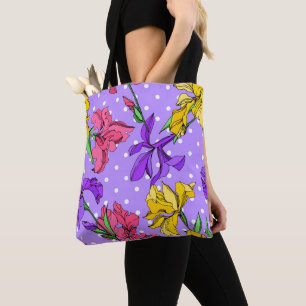 Tote Bag Créez votre propre motif d'aquarelle violet