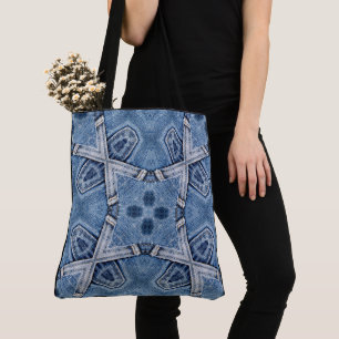 Tote Bag Créez votre propre Motif Retro Denim X Strap perso
