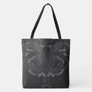 Tote Bag Créez votre propre noir et blanc sur toute l'impre