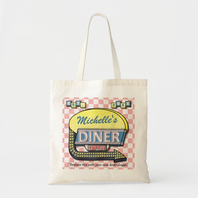 Tote Bag Créez votre propre rétro signe fait sur commande (Devant)
