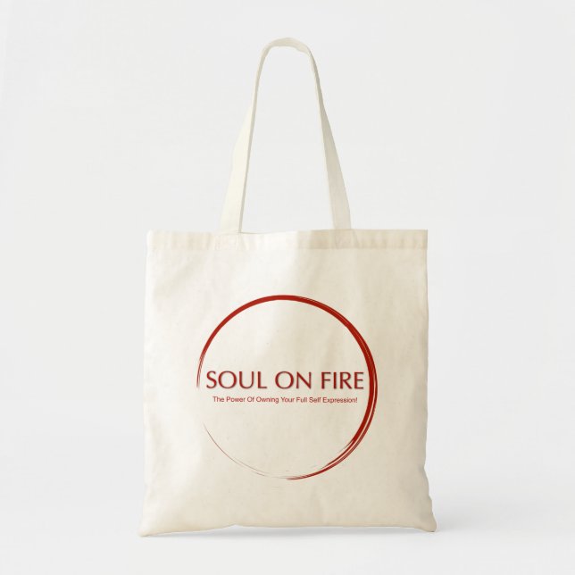 Tote Bag Crème Âme en Feu (Devant)