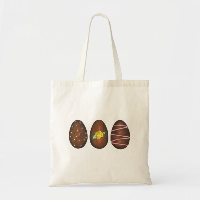 Tote Bag Crème au chocolat Sucres à l'oeuf de Pâques (Devant)