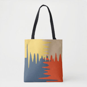 Tote Bag Crème bleu rouge jaune