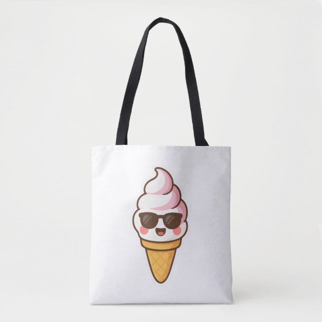 Tote Bag Crème glacée cool Kawaii (Devant)
