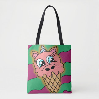 Tote Bag crème glacée licorne