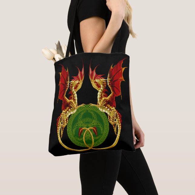 Tote Bag Crescent Céleste Lune Et Dragons (De près)
