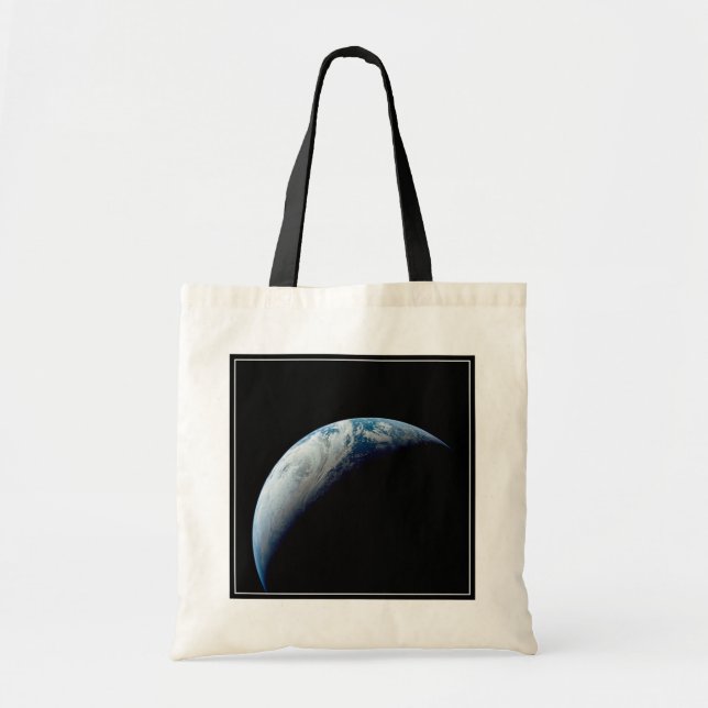 Tote Bag Crescent Terre De La Mission Apollo 4. (Devant)