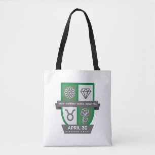 Tote Bag Crest d'anniversaire Taureau™ pour 20-30 avril