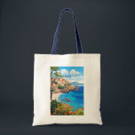 Tote Bag Crète Grèce Travel Art Vintage<br><div class="desc">Design de déplacement vectoriel rétro en Crète. La Crète est la plus grande île de Grèce et la cinquième plus grande de la mer Méditerranée.</div>