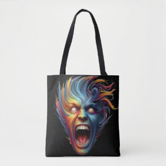 Tote Bag Cri arc-en-ciel : Libération émotionnelle psychédé