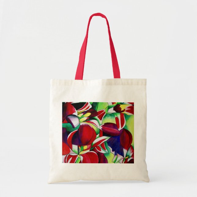 Tote Bag Crimson tropical Singapour Orchidées fleuris (Devant)