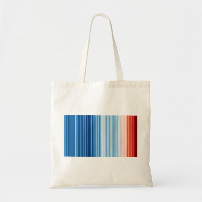 Tote Bag Crise climatique Bandes de réchauffement (Devant)
