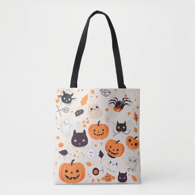 Tote Bag Critères Déplaisants mignons Traitements d'Hallowe (Devant)