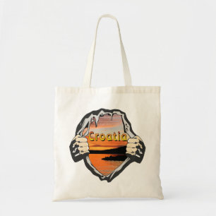 Tote Bag Croatie Sunset Slatine Plage Art