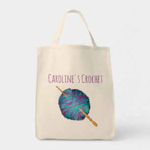 Tote Bag Crochet et fil personnalisés avec votre nom