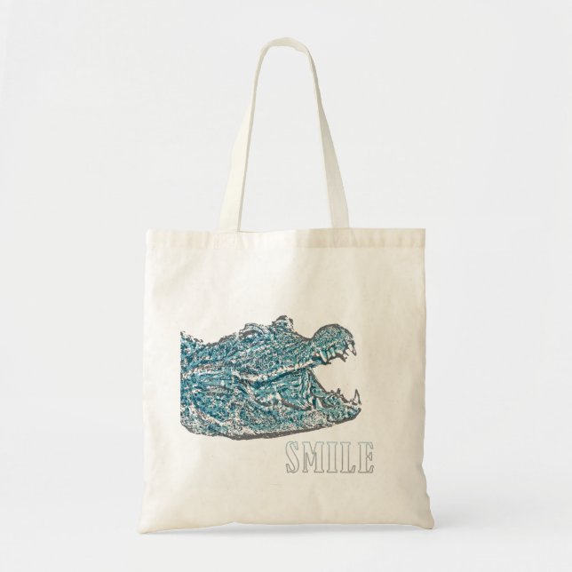 Tote Bag Crocodile du sourire (Devant)