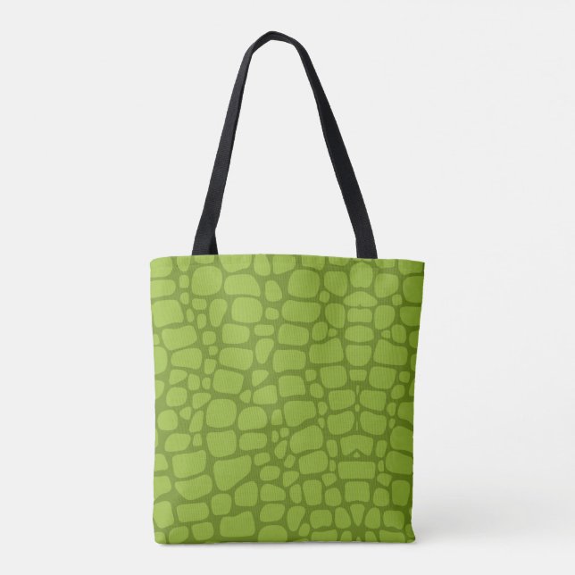 Tote Bag Crocodile Grandes vertes Sauvage peau d'animal mot (Dos)