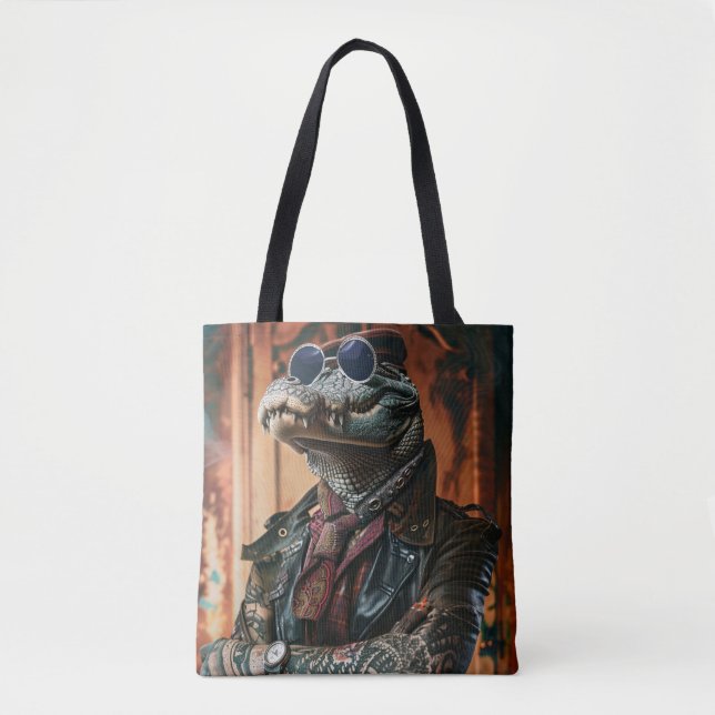 Tote Bag Crocodile tatoué Urbain look Boss (Devant)