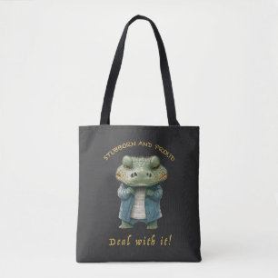 Tote Bag Crocodile Têtu Devoir Avec Elle Mignonne Adorable 