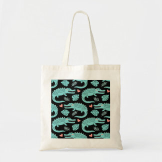 Tote Bag Crocodiles de caricatures, motif mignon sans soudu