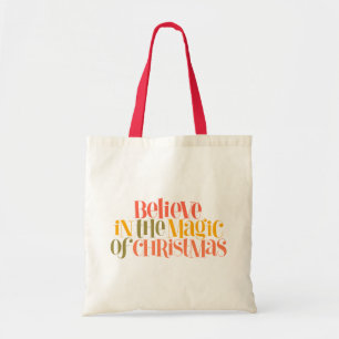 Tote Bag Croire à la magie de Noël - Style rétro