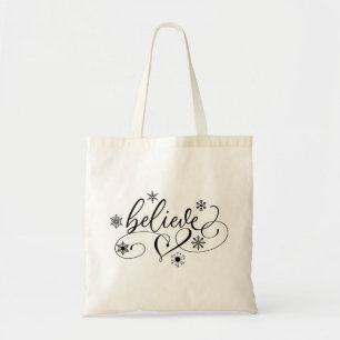 Tote Bag Croire Calligraphie Noël