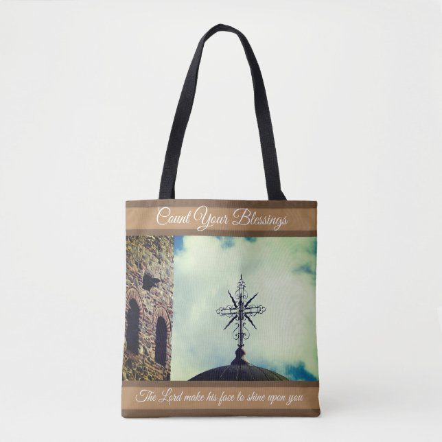 Tote Bag Croisez dans le ciel, bénédictions de Dieu Fourre- (Devant)
