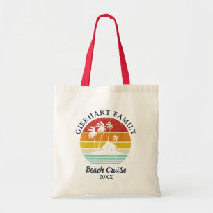 Tote Bag Croisière de plage familiale et correspondance de