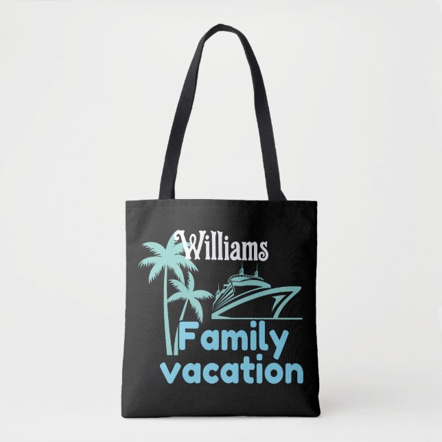 Tote Bag Croisière de vacances modifiable (Devant)