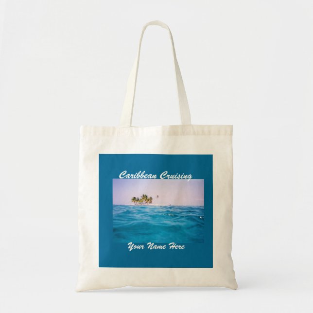 Tote Bag Croisière des Caraïbe personnalisable (Devant)