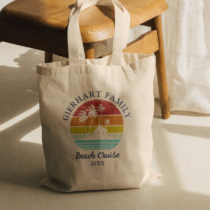 Tote Bag Croisière en famille Vacances Palm Trees sur mesur