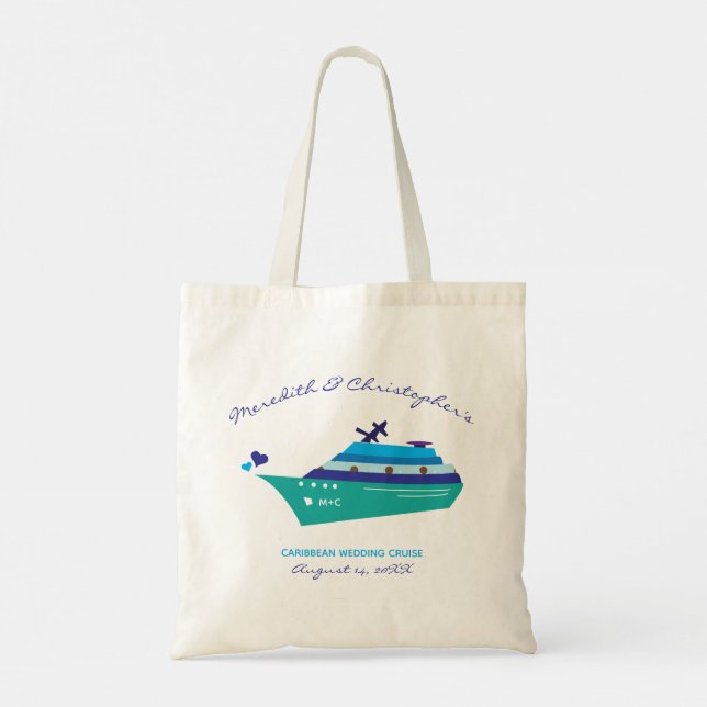 Tote Bag Croisière Mariage personnalisée (Dos)